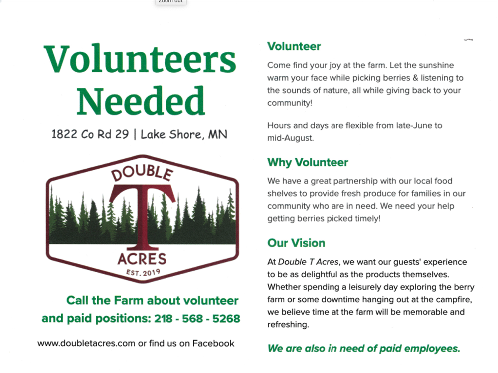 Double T Acres - jobs and volunteer opportunities